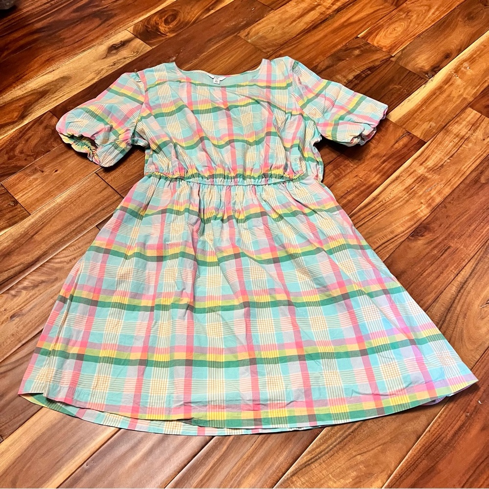 Women’s crown and Ivy pastel gingham dress. Size xl